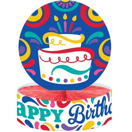 Birthday Swirls Honeycomb Centerpiece