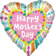 18" HAPPY MOTHER'S DAY SCRIBBLES FOIL BALLOON