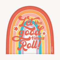 Rainbow Roller Skate Jumbo Vinyl Stickers  3ct