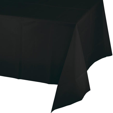 Black Plastic Tablecover 54 in. X 108 in. 1 ct.