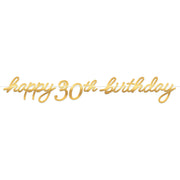 Golden Age Birthday 30th Letter Banner
