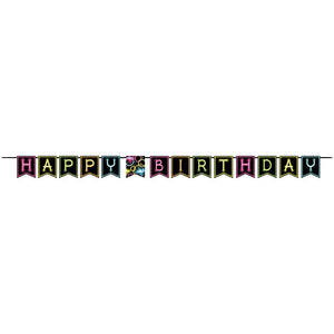 Glow Party Happy Birthday Banner 1 ct. 