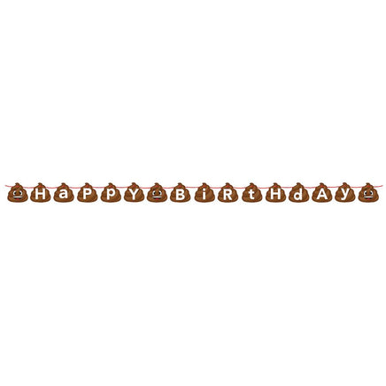 Poop Emojions Shaped Ribbon Banner 5.5 in. X 66 in. 1 ct.