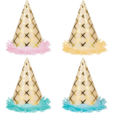 Ice Cream Party Foil Party Hats 8 ct.