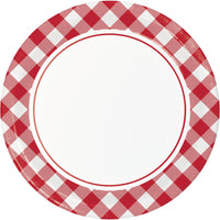 Classic Gingham Lunch Paper Plates 8 ct.