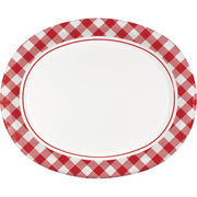 Classic Gingham Oval Platter 8 ct.