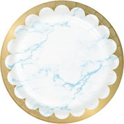 FOIL BLUE MARBLE 9 INCH PLATE 8 CT
