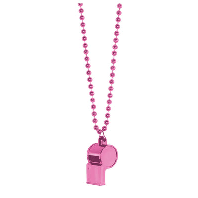 Pink Whistle On Chain Necklace
