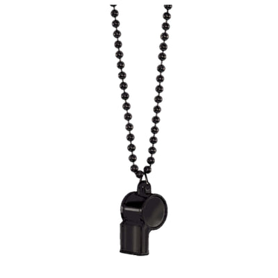 Black Whistle On Chain Necklace
