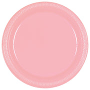 9" Round Plastic Plates - New Pink  20 ct.