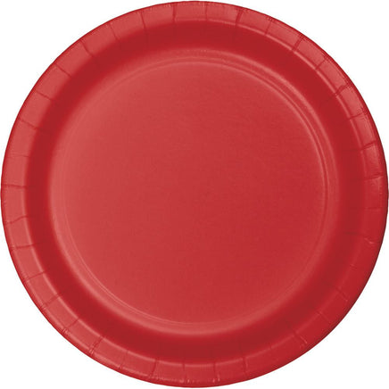 9 in. Classic Red Paper Lunch Plate 24 ct