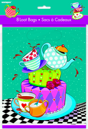 Mad Hatter Tea Party Loot Bags 8 ct.