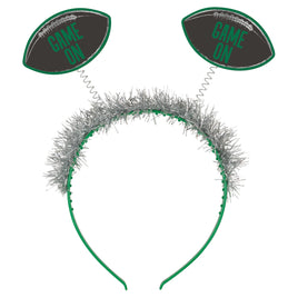 Kickoff Football Silver Foil Plastic Party Headband