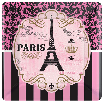 7 in. A Day in Paris Plates 8 ct.
