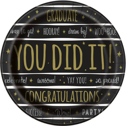 You Did It! Graduation Round 9" Dinner Plates 8ct