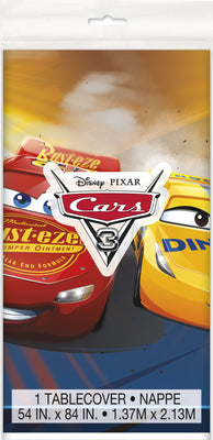 Disney Cars 3 Movie Rectangular Plastic Table Cover 54
