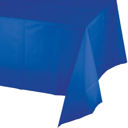 Cobalt Blue Plastic Tablecover 54 in. X 108 in. 1 ct.