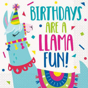 Llama Birthday Luncheon Napkins 16ct