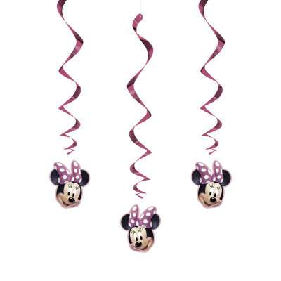 Disney Iconic Minnie Mouse Hanging Swirl Decorations 26