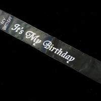 Its My Birthday Sash- Black