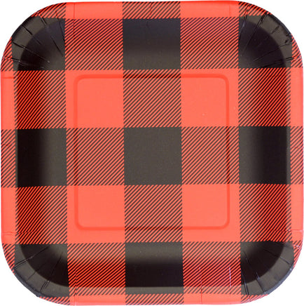 7 in. Square Buffalo Plaid Dessert Plates 8 ct.