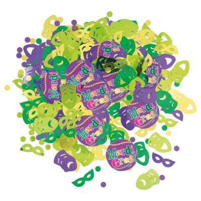 Mardi Gras Party Printed & Foil Confetti 0.5oz