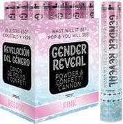 12" PINK GENDER REVEAL CONFETTI AND POWDER CANNON