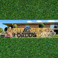 New Orleans Saints Happy Birthday WEEKEND Yard Card Rental