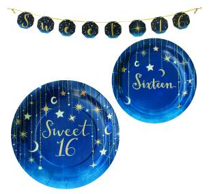 Sweet 16 Starry Night Foil Print Banner 1 ct.