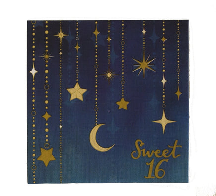 Sweet 16 Starry Night Luncheon Napkins 16 ct.