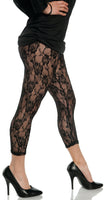 80's Lace Leggings Black