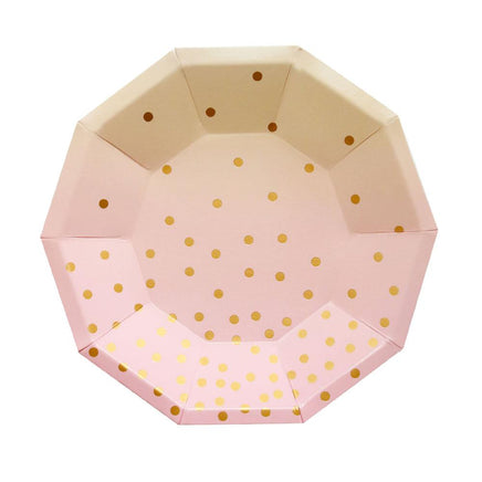 7 in. Pink & Peach Dessert Plate 10 ct.