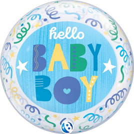 22" BUBBLE BABY BOY  STREAMERS