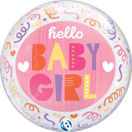 22" BUBBLE BABY GIRL STREAMERS