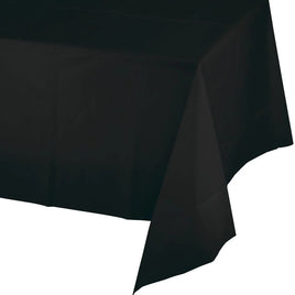 Jet Black 54" x 108" Plastic Table Cover 1 ct.