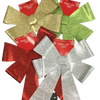 Giant Glitter Glitter Christmas Bow Decor (Assorted Colors)