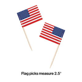 2.5" Flag Party Picks 50 ct.