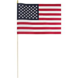 Cloth American Flags 12" X 18"   1 ct.