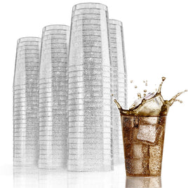 10 oz. Silver Sparkle Plastic Tumblers 20 Ct.