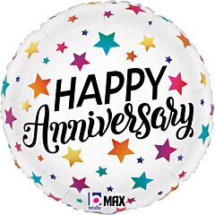 18" Colorful Anniversary Foil Balloon