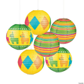 12" Fiesta Hanging Lanterns 6 pc.