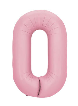34" LIGHT PINK NUMBER BALLOON