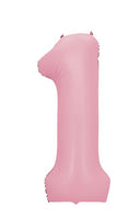 34" LIGHT PINK NUMBER BALLOON
