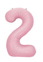 34" LIGHT PINK NUMBER BALLOON