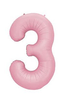 34" LIGHT PINK NUMBER BALLOON