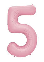 34" LIGHT PINK NUMBER BALLOON