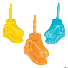 Dino Dig Plastic Cup with Lid & Straw