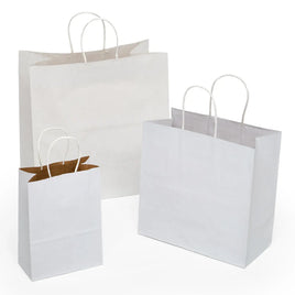 White Kraft Gift Bag 10"X8"X4 3/4"  10ct.
