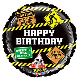 21" OLD AGE SIGNS BIRTHDAY FOIL BALLOON