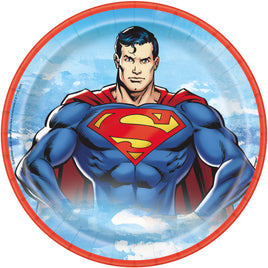 Superman Round 9 Dinner Plates  8 ct.
